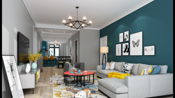 海棠一號(hào)院三室兩廳一衛(wèi)全景案例